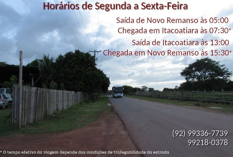 Ônibus de Novo Remanso a Itacoatiara